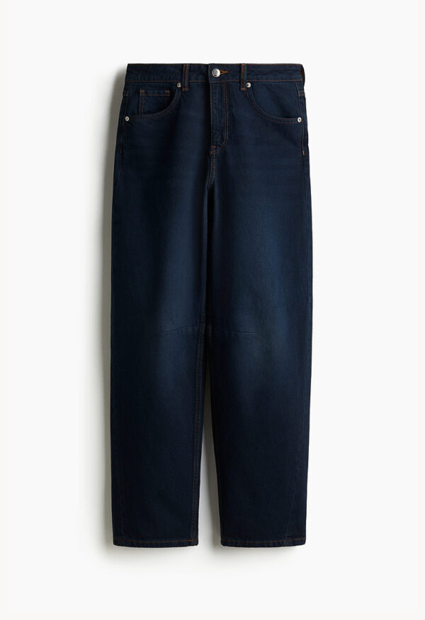 Spring Women’s Cotton Balloon Leg Mid-Rise Straight-Leg Jeans – Effortless Volume, Unmatched Comfort