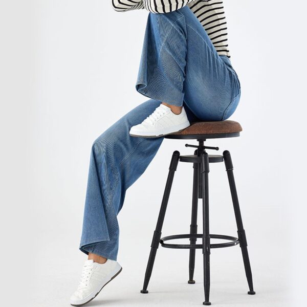 Women Sweatpant Jeans Sweatpants That Look Like Jeans High Waisted Stretchy Pull On Wide Leg Denim Pants with Pockets
