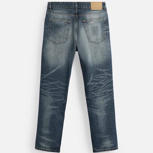 Men’s Cotton Washed Straight-Leg Ankle-Length Jeans – Classic Comfort with a Modern Edge