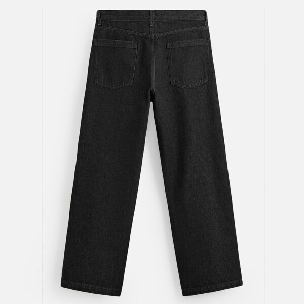 Spring 2025 Men’s Cotton Raw Hem Stitch Detail Loose-Fit Straight-Leg Denim Pants – Effortless Edge Meets Premium Casual Style