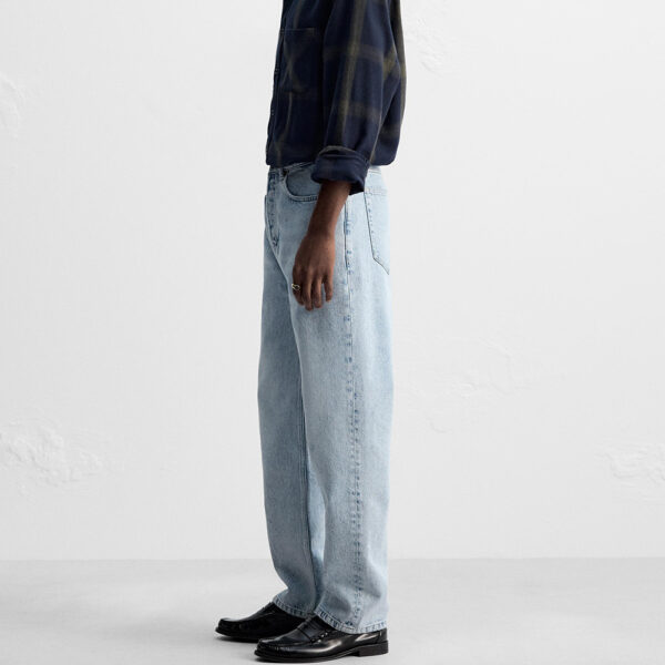 Men’s Cotton Washed Straight-Leg Ankle-Length Jeans – Effortless Comfort with Everyday Style