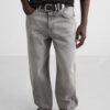 Spring Men’s Cotton Washed Loose-Fit Casual Jeans with Stitch Detailing – Everyday Comfort with Timeless Style