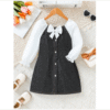 Summer 2025 Girls’ Denim Bow Dress – Korean-Style Sleeveless Princess Outfit for Toddlers & Kids (Ages 3–8)