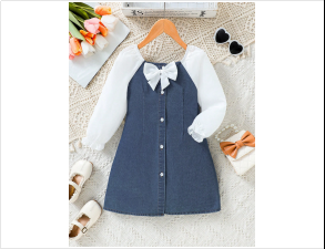 Summer 2025 Girls’ Denim Bow Dress – Korean-Style Sleeveless Princess Outfit for Toddlers & Kids (Ages 3–8)