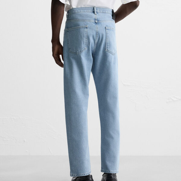 Spring Men’s Slim-Fit Washed Cotton Denim Casual Pants – Tailored Comfort for Modern Living