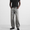 Spring Men’s Cotton Washed Loose-Fit Casual Jeans with Stitch Detailing – Everyday Comfort with Timeless Style