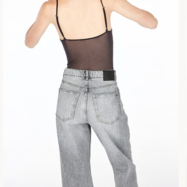 Breathable 5-Pocket Cotton High-Waisted Wide-Leg Straight Jeans for Women – Timeless Style, Everyday Comfort