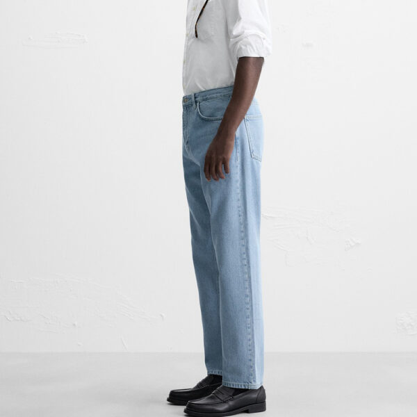 Spring Men’s Slim-Fit Washed Cotton Denim Casual Pants – Tailored Comfort for Modern Living