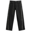 Spring 2025 Men’s Cotton Raw Hem Stitch Detail Loose-Fit Straight-Leg Denim Pants – Relaxed Comfort with a Streetwear Edge