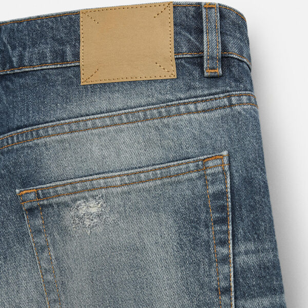 Men’s Cotton Washed Straight-Leg Ankle-Length Jeans – Classic Comfort with a Modern Edge