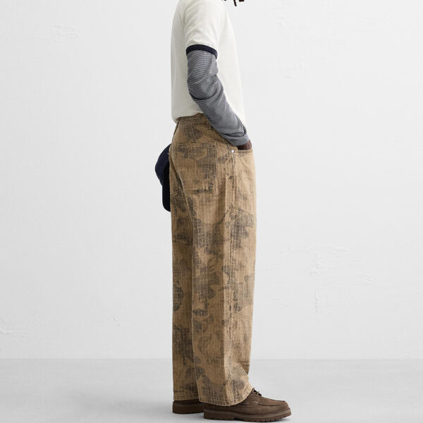 Spring Men’s Cotton Loose Carpenter Pants – Rugged Utility Meets Laid-Back Street Style
