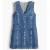 Spring Women’s French-Style A-Line Denim Long Dress