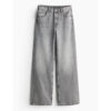 Breathable 5-Pocket Cotton High-Waisted Wide-Leg Straight Jeans for Women – Timeless Style, Everyday Comfort