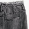 Spring Women’s Raw-Edge A-Line Denim Skirt