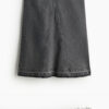 Spring Women’s Raw-Edge A-Line Denim Skirt