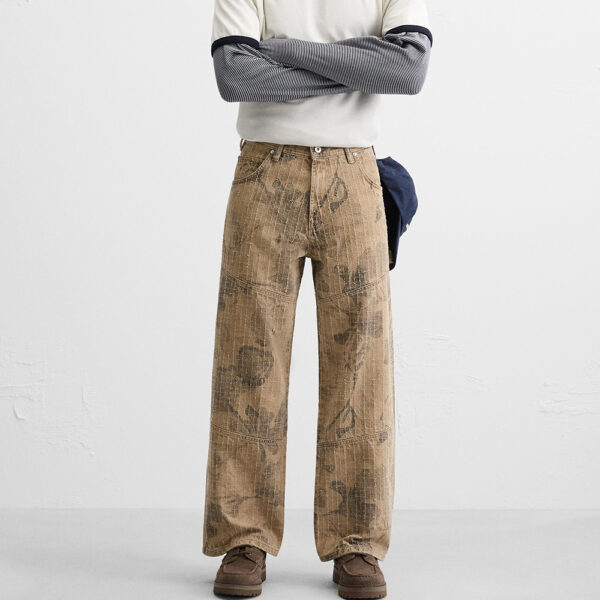 Spring Men’s Cotton Loose Carpenter Pants – Rugged Utility Meets Laid-Back Street Style