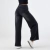 Women Sweatpant Jeans Sweatpants That Look Like Jeans High Waisted Stretchy Pull On Wide Leg Denim Pants with Pockets