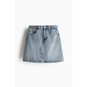 Women's 2025 Spring And Summer New Mid-Waist Woven Design Denim Half-Body Skirt