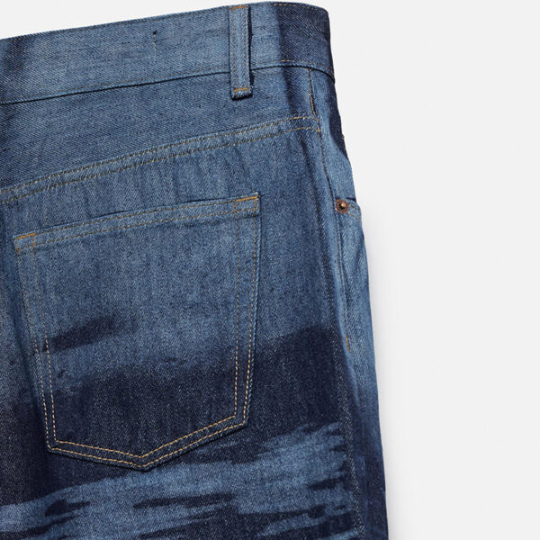 Spring Men’s Cotton Printed Loose-Fit Washed Denim Pants – Trendy Style Meets Everyday Comfort