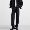 Spring 2025 Men’s Cotton Brushed Straight-Leg Casual Jeans – Simple, Comfortable, and Made for Every Day