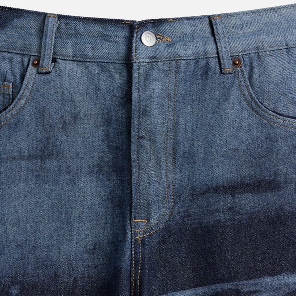 Spring Men’s Cotton Printed Loose-Fit Washed Denim Pants – Trendy Style Meets Everyday Comfort