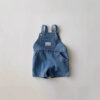 New Arrival Korean-Style Baby & Toddler Denim Overalls Shorts – Lightweight, Unisex Summer Essential