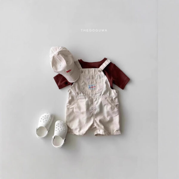 New Arrival Korean-Style Baby & Toddler Denim Overalls Shorts – Lightweight, Unisex Summer Essential