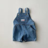 New Arrival Korean-Style Baby & Toddler Denim Overalls Shorts – Lightweight, Unisex Summer Essential