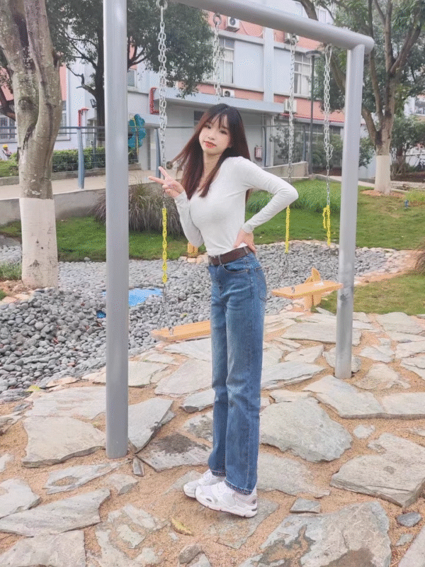 Stretch Denim Straight Wide-Leg Jeans — High-Waist Slimming Fit