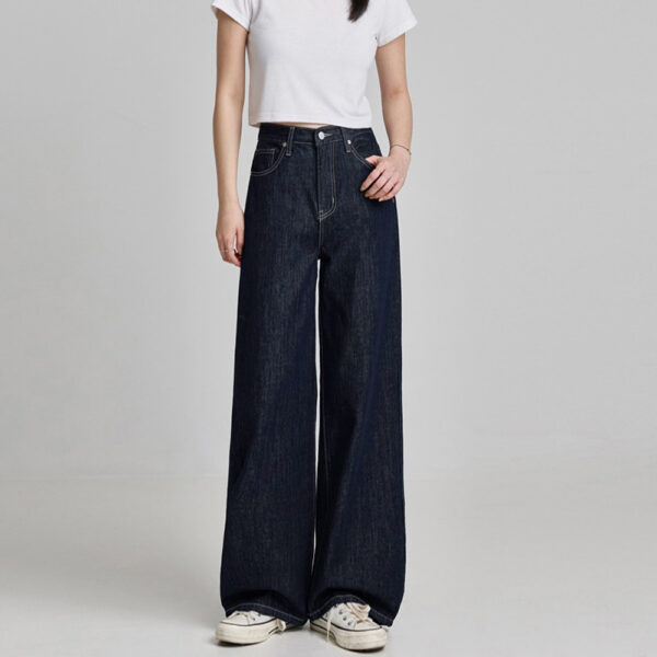 Tencel Wide Leg Jeans — High Waist Relaxed Fit American Style Denim Pants