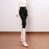 SKU-01-黑色 Black High-Waist Skinny Denim Pants — Slimming Ankle-Length Fit