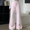 be888fdd-2689-4dc6-a822-6649c4760f35 Pink High-Waist Wide-Leg Pants — Soft Draped Comfort Fit