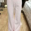 f4e4ec62-2326-4107-b833-dd23d6cc00ab Pink High-Waist Wide-Leg Pants — Soft Draped Comfort Fit