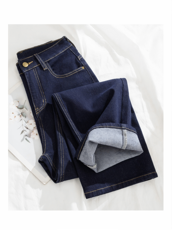 主图-01 Dark Wash Straight-Leg Denim Fabric — Fluid Drape & Slimming Fit