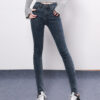 Stretch Denim Skinny Jeans — High-Waist Cropped Slim Fit