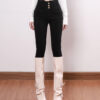 主图-02 Black High-Waist Skinny Denim Pants — Slimming Ankle-Length Fit