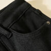 Stretch Washed Black Denim Pants — Slim Fit & Winter Warmth