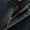 主图-03 Retro Dark Blue Micro-Flare Denim Fabric — Sculpting Fit & Vintage Wash