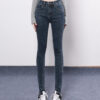 Stretch Denim Skinny Jeans — High-Waist Cropped Slim Fit