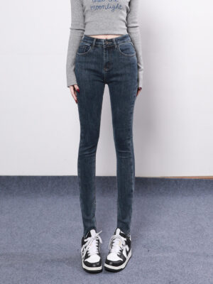 主图-03 Stretch Denim Skinny Jeans — High-Waist Cropped Slim Fit