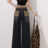 Washed Denim Wide-Leg Pants — High-Waist Slimming American Retro Fit