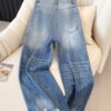 主图-03 Washed Denim Distressed Wide-Leg Pants Fabric — Draped & Durable Streetwear Look