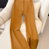 Earth-Tone Washed Low-Waist Flare Denim Pants — Chic Drape & Trend-Driven Silhouette