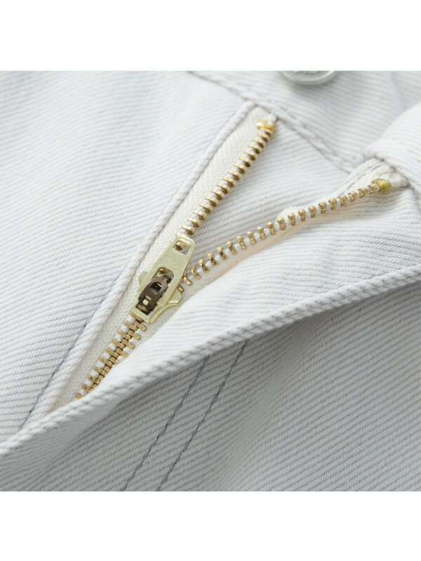 High-Waist Washed Denim Straight-Leg Pants — Slimming for Pear-Shaped Body