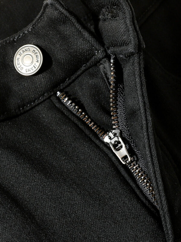 Stretch Washed Black Denim Pants — Slim Fit & Winter Warmth