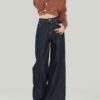 主图-04 Denim Fleece-Lined Wide-Leg Jeans — Warm & Relaxed Fit for Fall/Winter