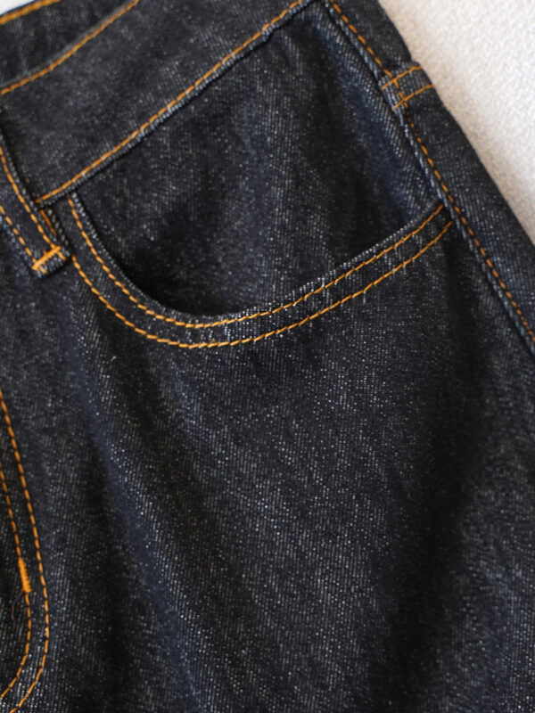 主图-04 High-Waist Wide-Leg Denim Pants — Loose Straight Fit, Washed Finish