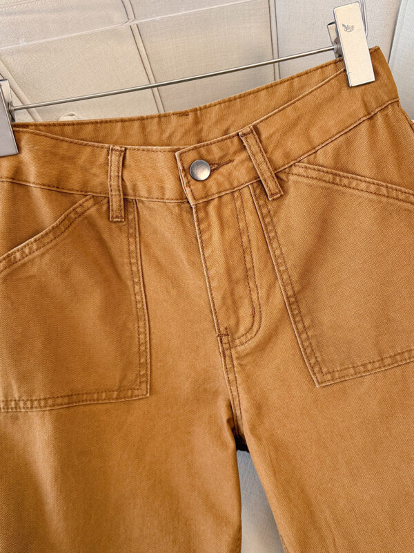 Earth-Tone Washed Low-Waist Flare Denim Pants — Chic Drape & Trend-Driven Silhouette