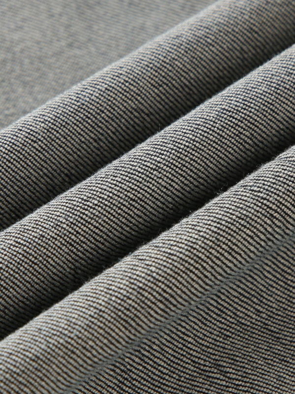 主图-05 Retro Dark Blue Micro-Flare Denim Fabric — Sculpting Fit & Vintage Wash