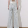 主图-05 Washed Denim Low-Rise Flare Jeans — Fluid Drape & Relaxed Fit